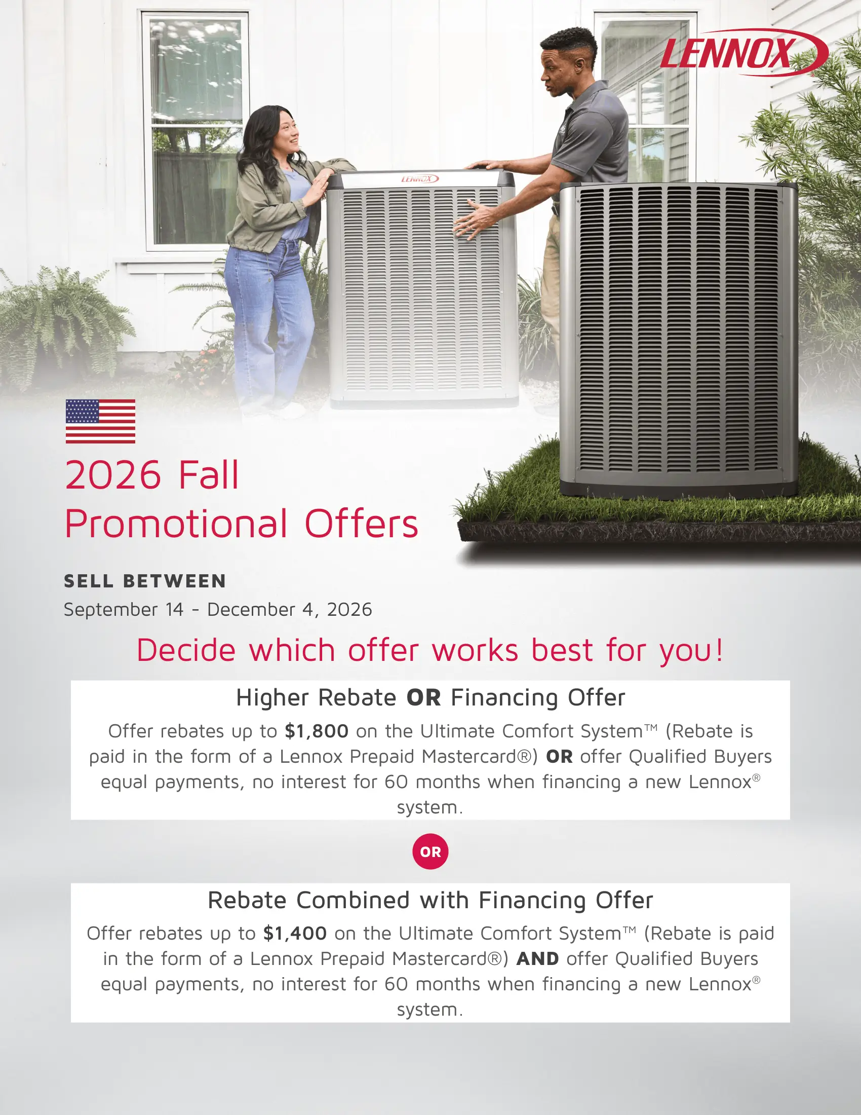 2026 Fall Promotional Offers